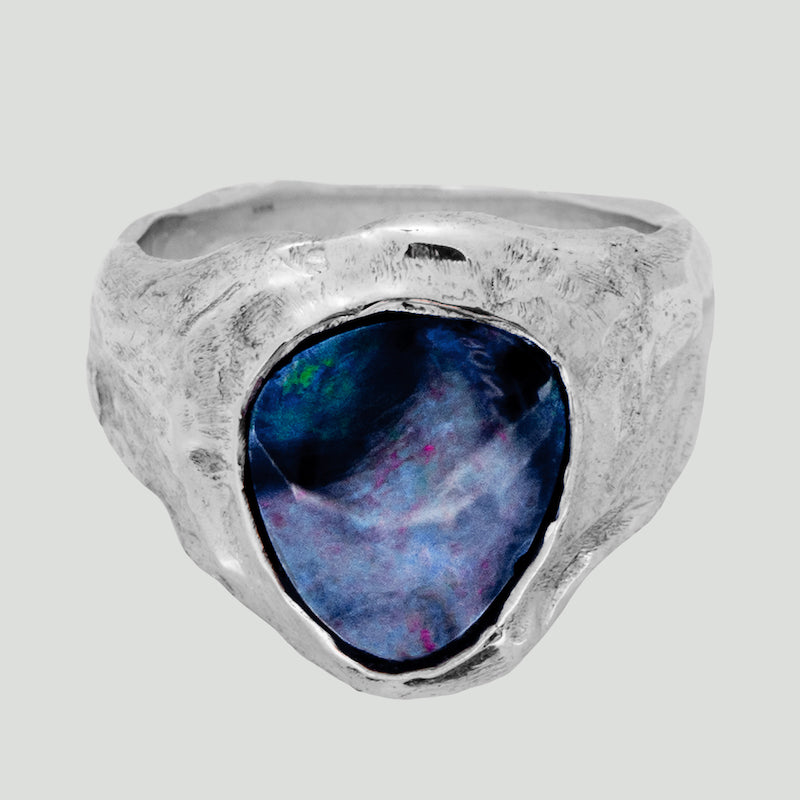 RISE OPAL SIGNET RING